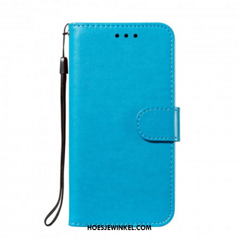 Leren Hoesje voor Xiaomi Redmi Note 10 / 10S Monochrome Lederen Stijl