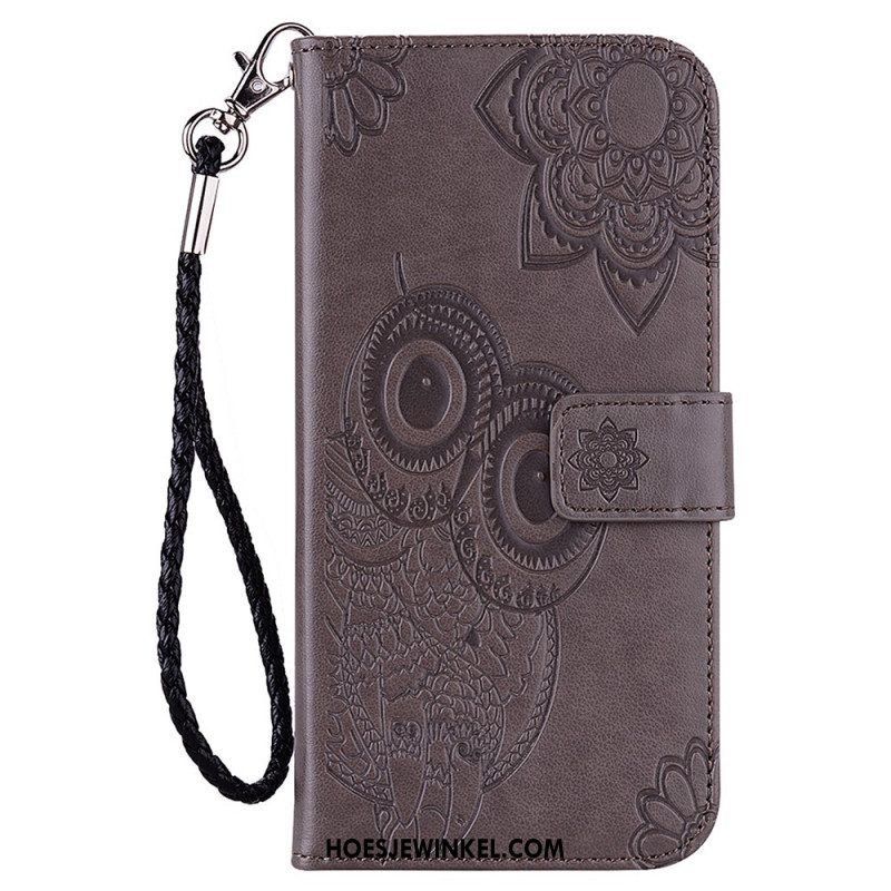 Leren Hoesje voor Xiaomi Redmi Note 11 Pro Plus 5G Mandala Uil