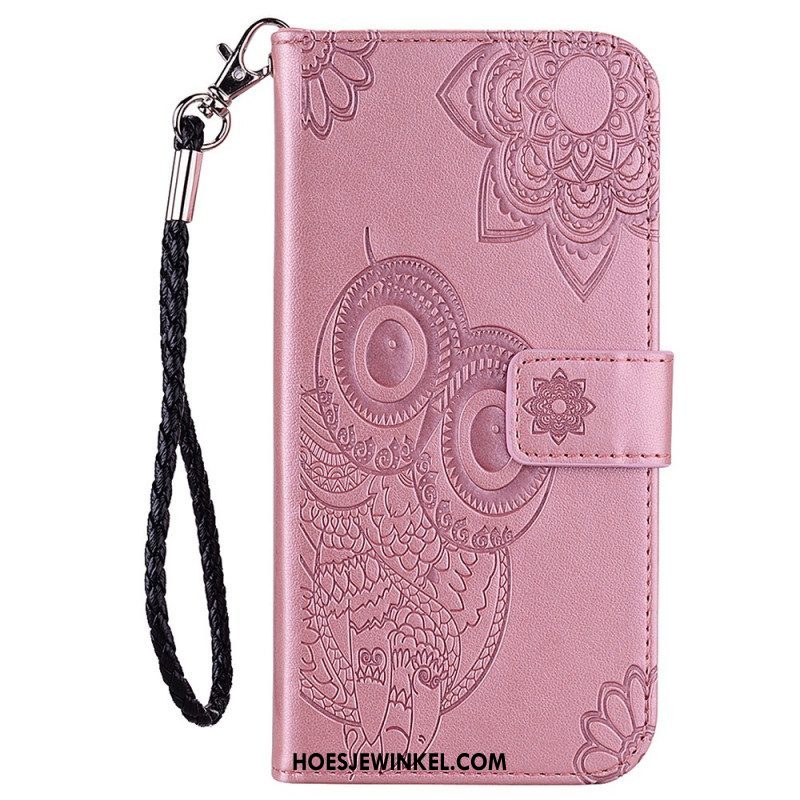 Leren Hoesje voor Xiaomi Redmi Note 11 Pro Plus 5G Mandala Uil