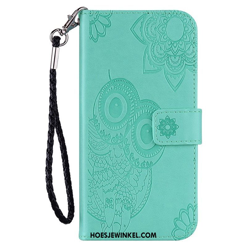 Leren Hoesje voor Xiaomi Redmi Note 11 Pro Plus 5G Mandala Uil