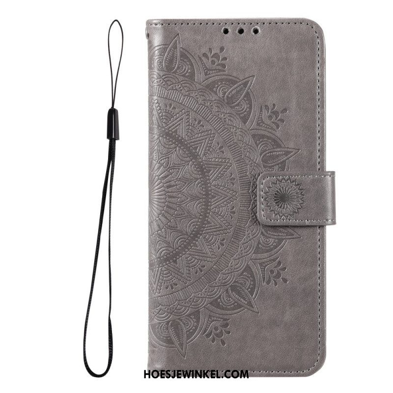 Leren Hoesje voor Xiaomi Redmi Note 11 Pro Plus 5G Zon Mandala