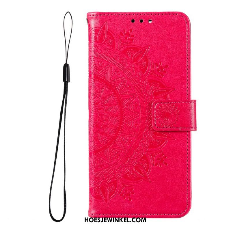 Leren Hoesje voor Xiaomi Redmi Note 11 Pro Plus 5G Zon Mandala