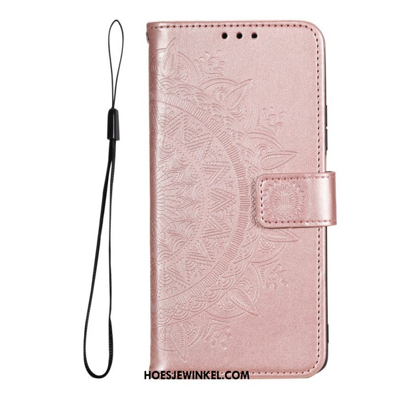 Leren Hoesje voor Xiaomi Redmi Note 11 Pro Plus 5G Zon Mandala