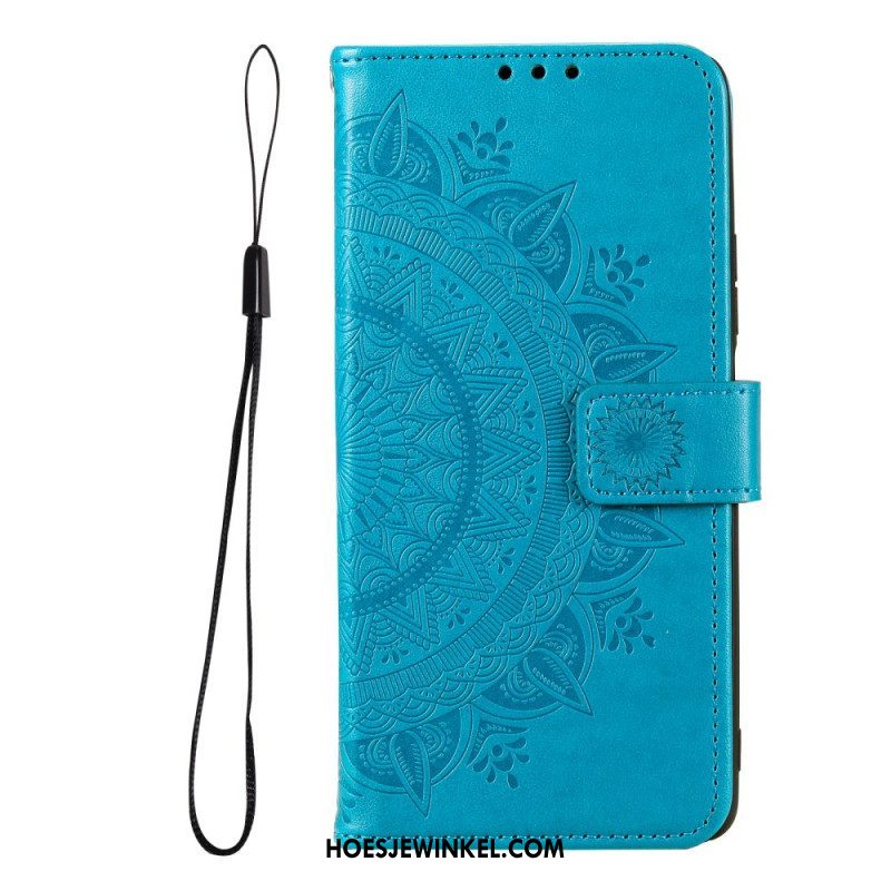 Leren Hoesje voor Xiaomi Redmi Note 11 Pro Plus 5G Zon Mandala