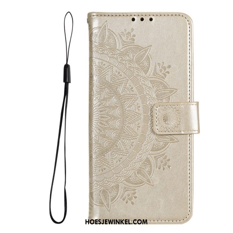 Leren Hoesje voor Xiaomi Redmi Note 11 Pro Plus 5G Zon Mandala