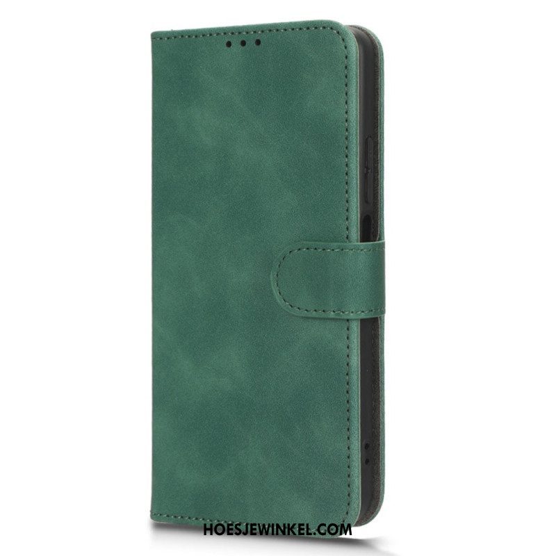 Leren Hoesje voor Xiaomi Redmi Note 12 4G Effen Lederen Stijl