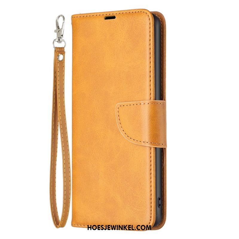 Leren Hoesje voor Xiaomi Redmi Note 12 5G Schuine Sluiting