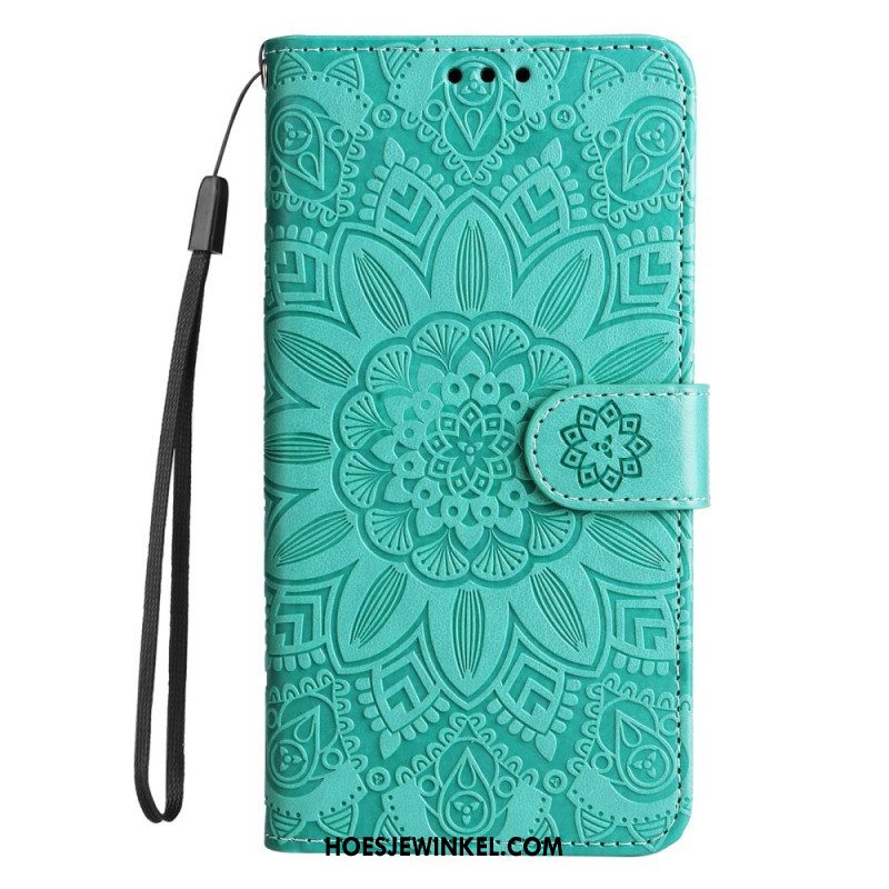 Leren Hoesje voor Xiaomi Redmi Note 12 Pro Plus Met Ketting Mandala-decoratie Met Riem