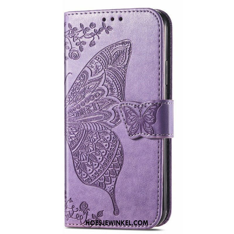 Leren Hoesje voor iPhone 13 Mini Halve Vlinders