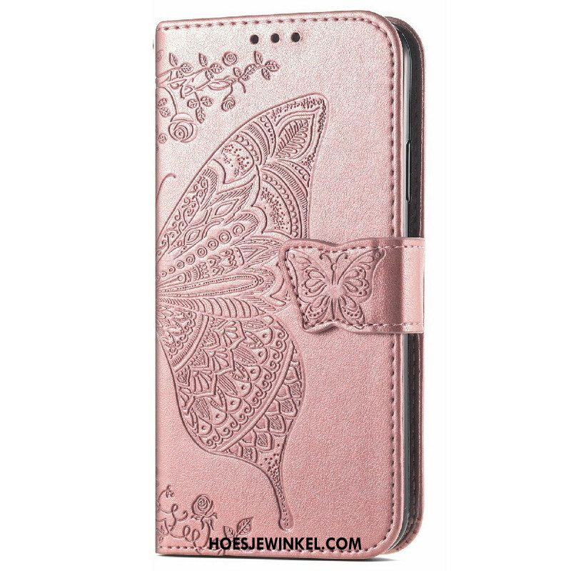 Leren Hoesje voor iPhone 13 Mini Halve Vlinders