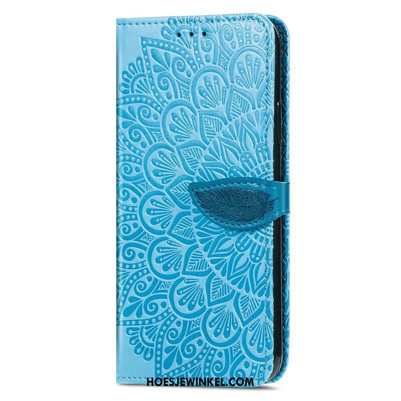 Leren Hoesje voor iPhone 13 Mini Stammen Bladeren