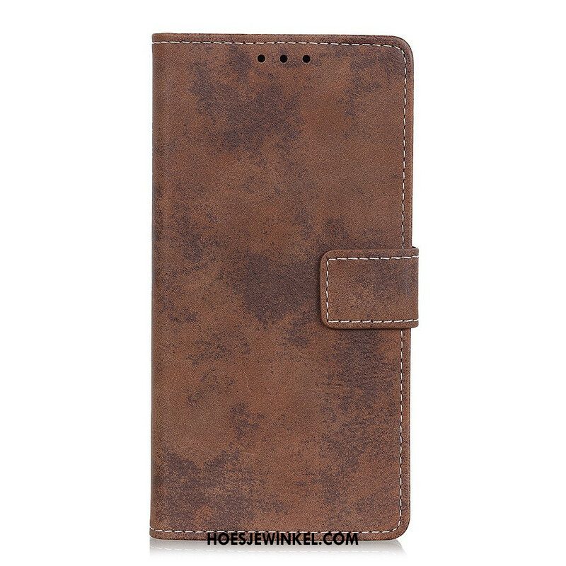 Leren Hoesje voor iPhone 13 Mini Vintage Leereffect