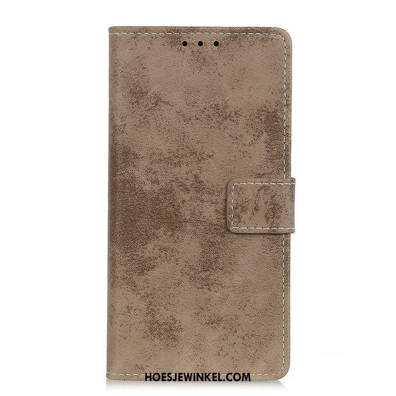 Leren Hoesje voor iPhone 13 Mini Vintage Leereffect