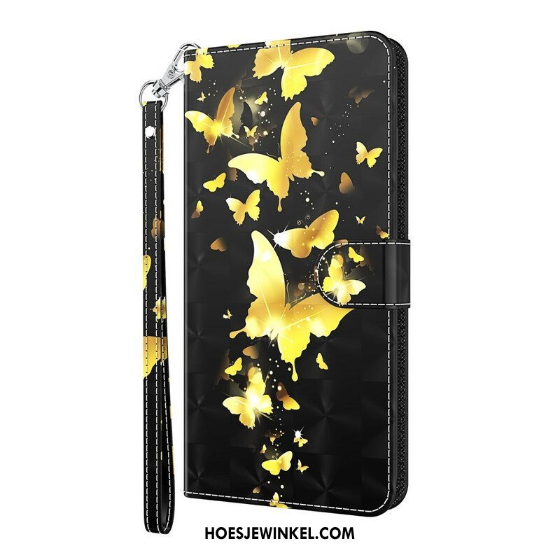 Leren Hoesje voor iPhone 13 Pro Vlinders