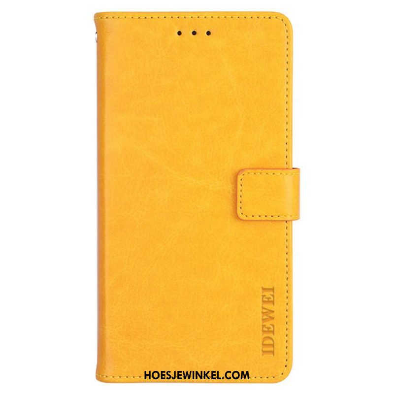 Leren Hoesje voor iPhone 14 Plus Imitatieleer Idewei