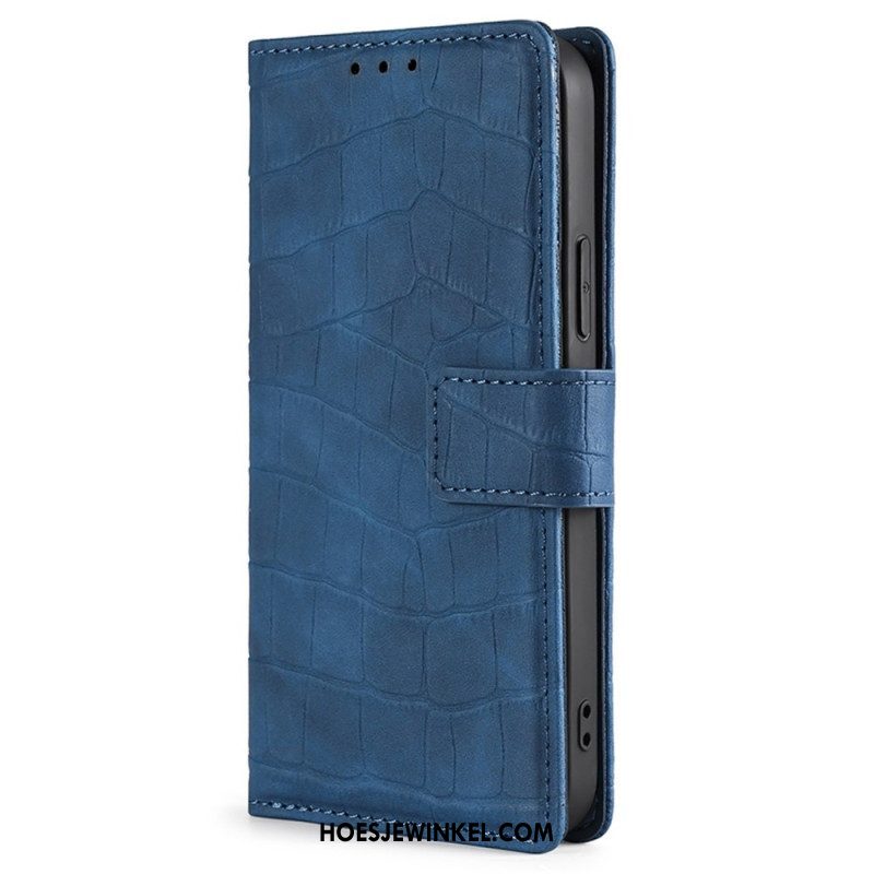 Leren Hoesje voor iPhone 14 Plus Krokodillenhuidstijl