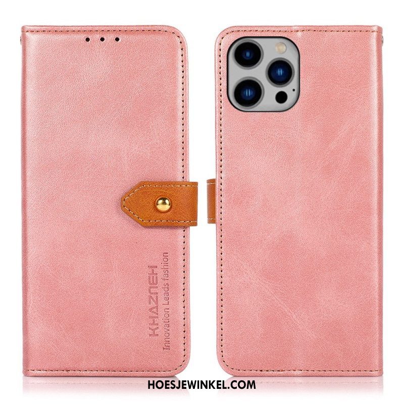 Leren Hoesje voor iPhone 14 Plus Met Khazneh-riem