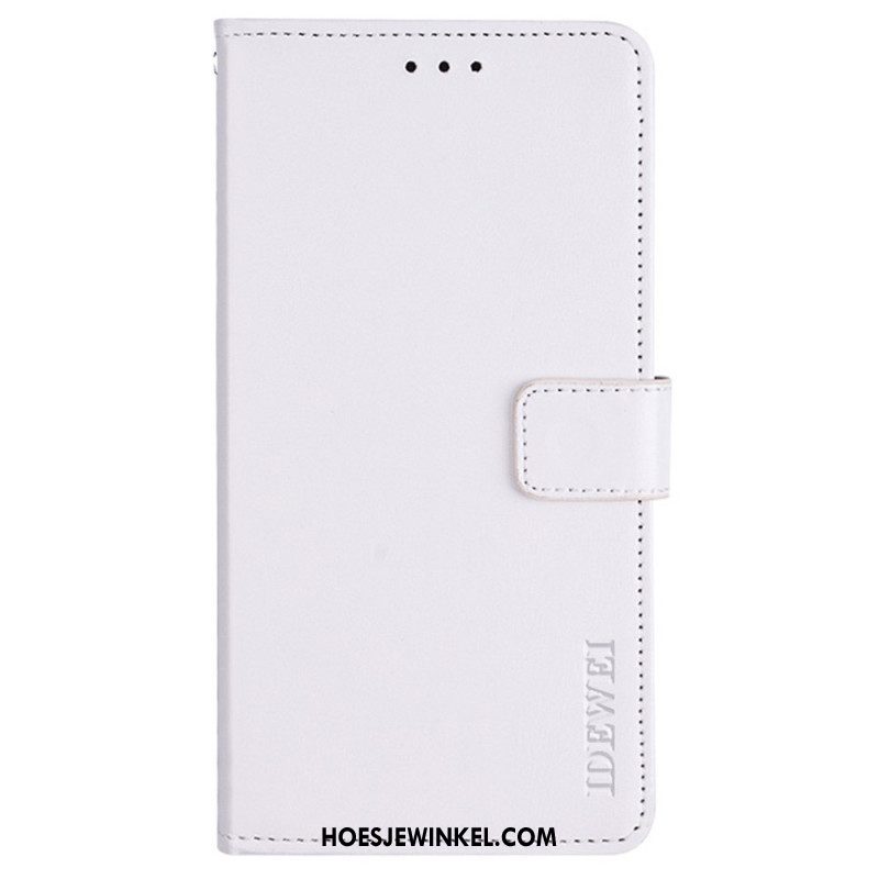 Leren Hoesje voor iPhone 14 Pro Imitatieleer Idewei