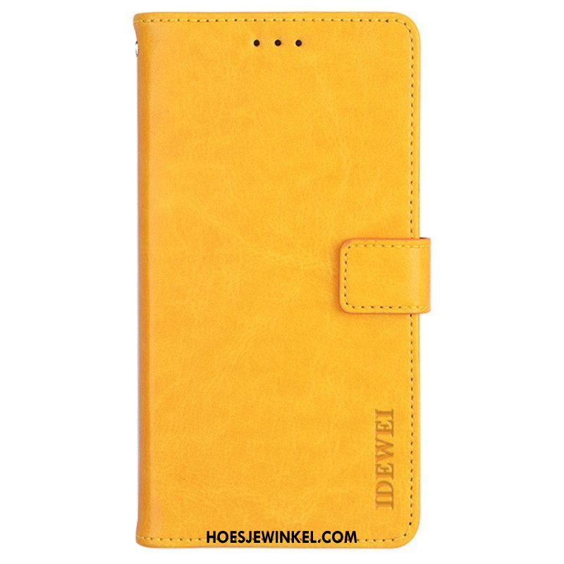 Leren Hoesje voor iPhone 14 Pro Max Imitatieleer Idewei