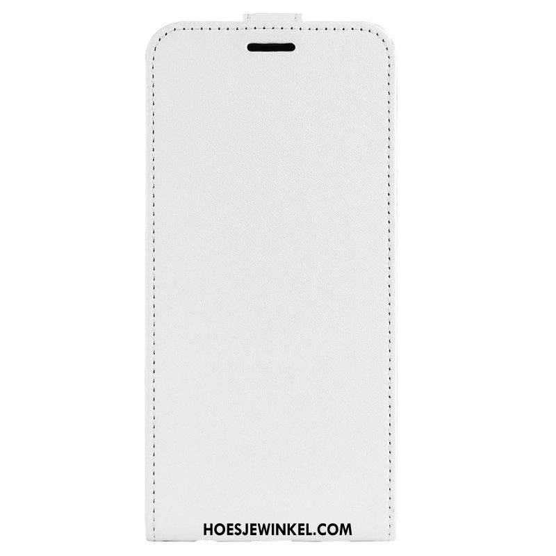 Leren Hoesje voor iPhone 15 Folio-hoesje Verticale Klep