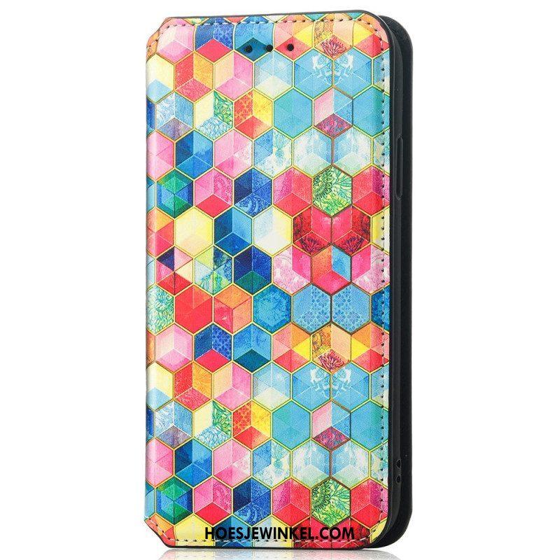 Leren Hoesje voor iPhone 15 Pro Caseneo-grafiek