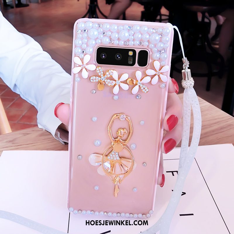 Samsung Galaxy Note 8 Hoesje Hanger Roze Mobiele Telefoon, Samsung Galaxy Note 8 Hoesje Ster Siliconen