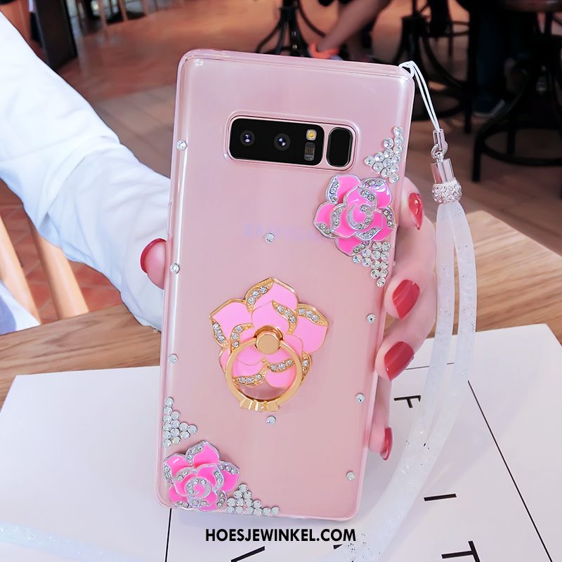 Samsung Galaxy Note 8 Hoesje Hanger Roze Mobiele Telefoon, Samsung Galaxy Note 8 Hoesje Ster Siliconen