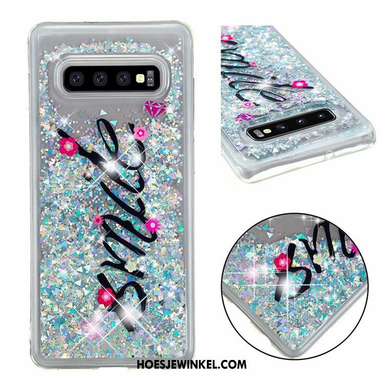 Samsung Galaxy S10 Hoesje Ster Anti-fall Roze, Samsung Galaxy S10 Hoesje Spotprent Zacht