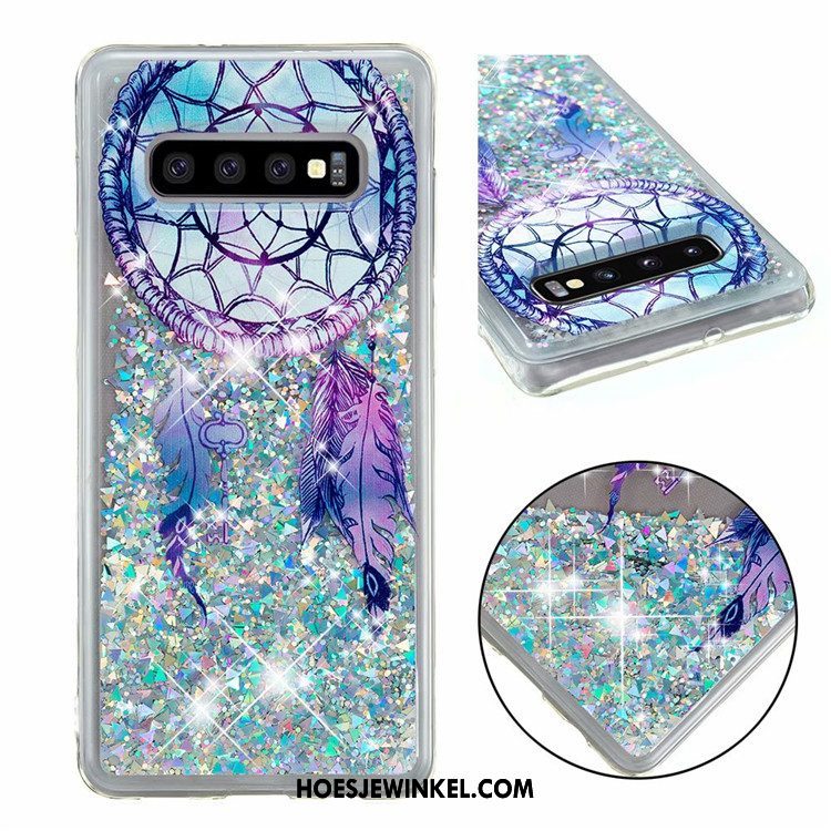 Samsung Galaxy S10 Hoesje Ster Anti-fall Roze, Samsung Galaxy S10 Hoesje Spotprent Zacht