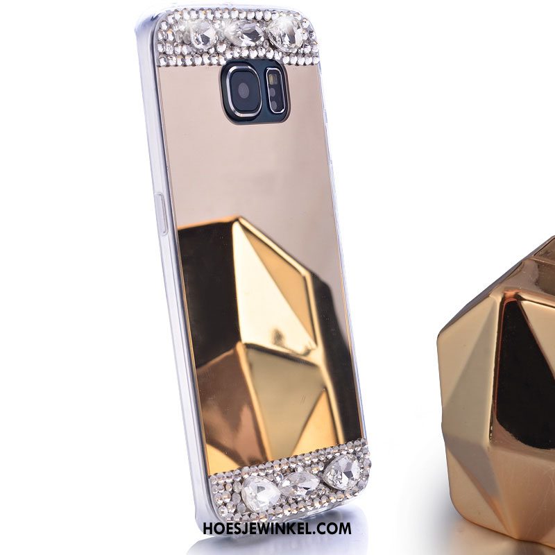 Samsung Galaxy S7 Edge Hoesje Spiegel Mobiele Telefoon Ster, Samsung Galaxy S7 Edge Hoesje Met Strass Zilver