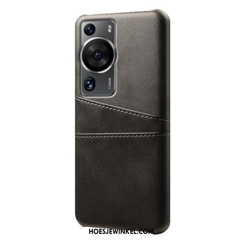 Telefoonhoesje voor Huawei P60 Pro Kaarthouder Met Leereffect