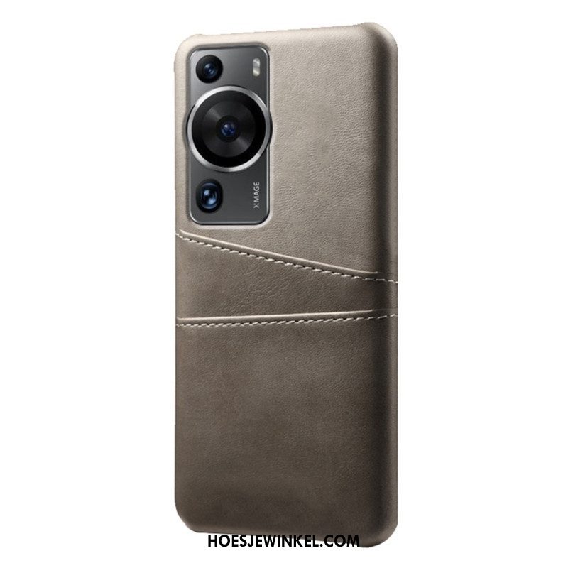 Telefoonhoesje voor Huawei P60 Pro Kaarthouder Met Leereffect