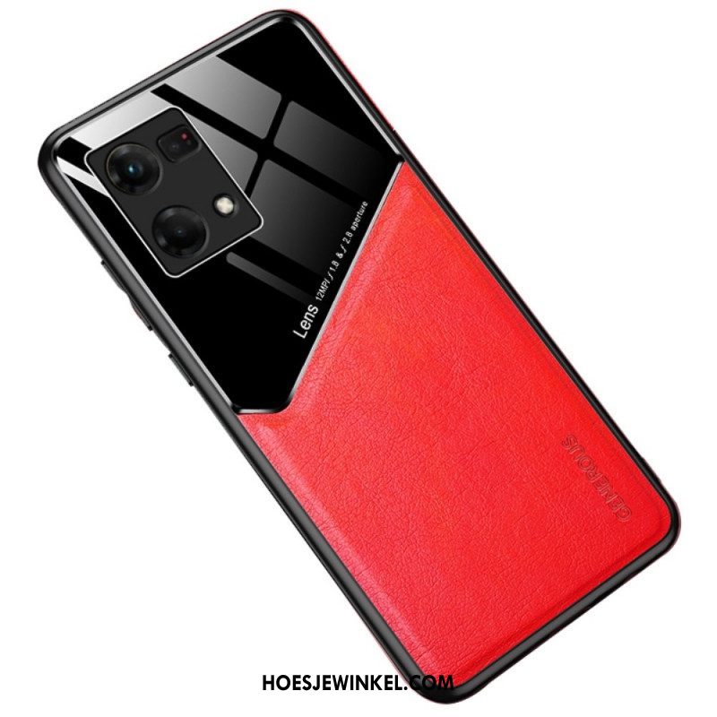 Telefoonhoesje voor Oppo Reno 7 Premium Kunstleer