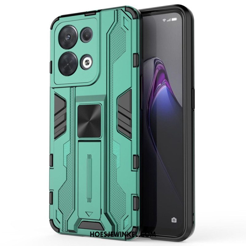 Telefoonhoesje voor Oppo Reno 8 Verticale En Horizontale Verwijderbare Steun