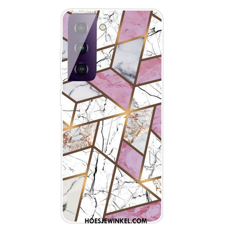 Telefoonhoesje voor Samsung Galaxy S21 5G Geometrisch Marmer