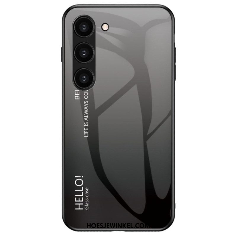 Telefoonhoesje voor Samsung Galaxy S23 Plus 5G Gehard Glas Hallo