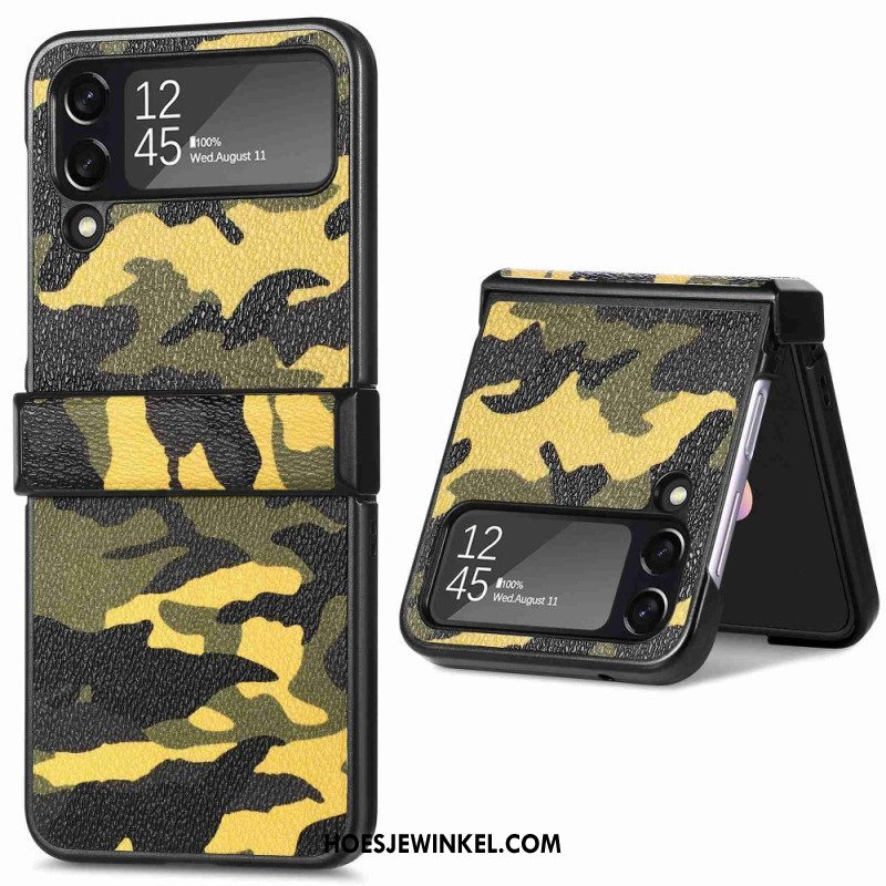 Telefoonhoesje voor Samsung Galaxy Z Flip 4 Folio-hoesje Militaire Camouflage