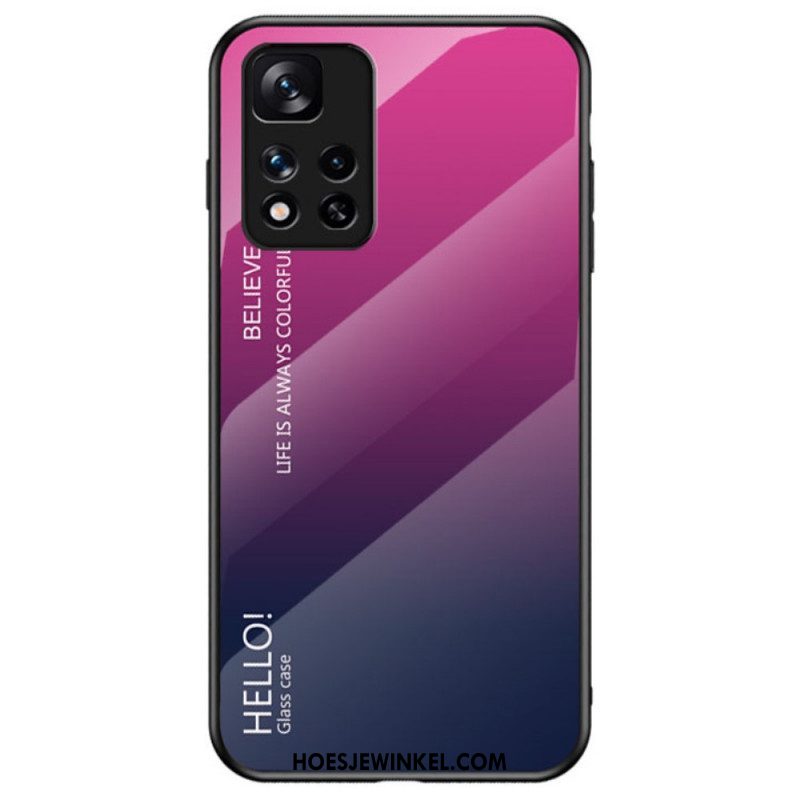 Telefoonhoesje voor Xiaomi Redmi Note 11 Pro Plus 5G Gehard Glas Hallo