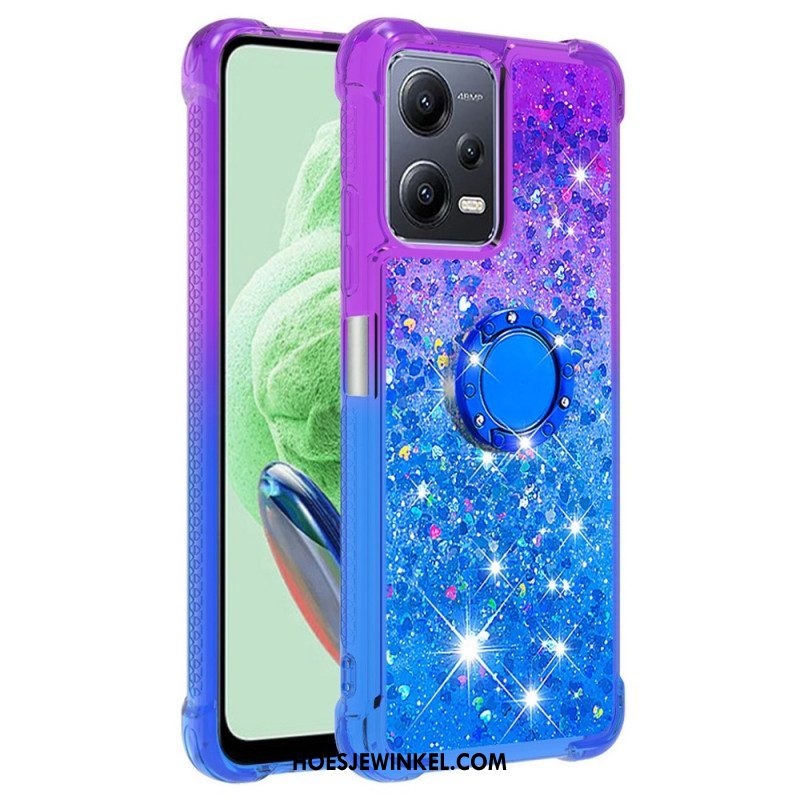 Telefoonhoesje voor Xiaomi Redmi Note 12 5G Glitter Ringbeugel