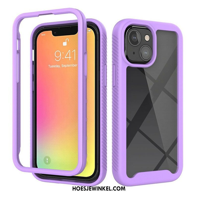 Telefoonhoesje voor iPhone 13 Mini Hybride Ontwerp Siliconen Randen