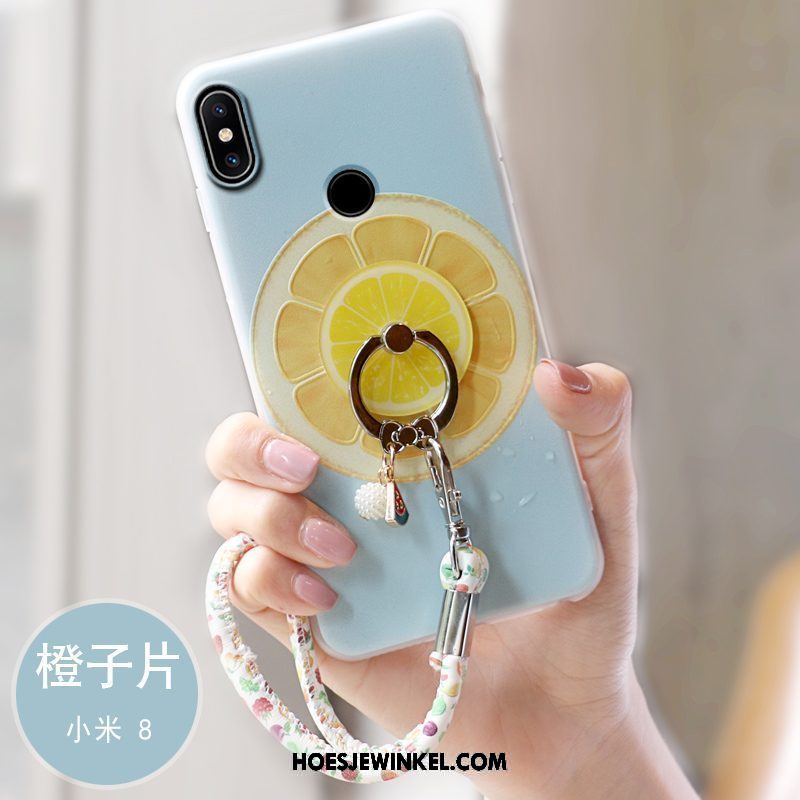 Xiaomi Mi 8 Hoesje Geel All Inclusive Mini, Xiaomi Mi 8 Hoesje Zacht Schrobben Beige