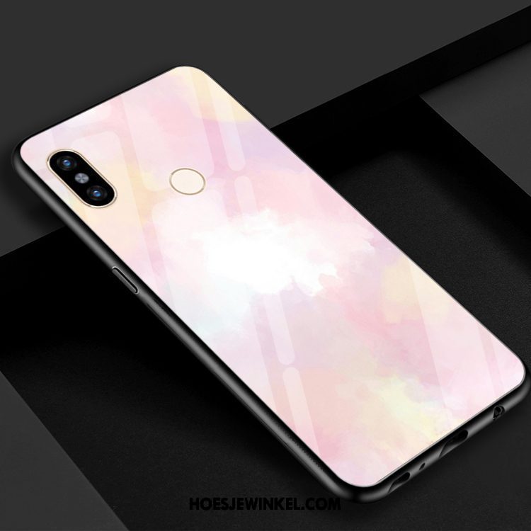 Xiaomi Mi 8 Hoesje Geel Rood Kleur, Xiaomi Mi 8 Hoesje Mini Verloop Beige