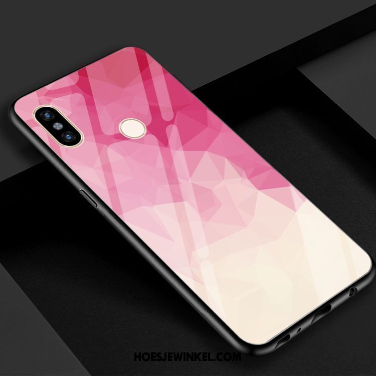 Xiaomi Mi 8 Hoesje Geel Rood Kleur, Xiaomi Mi 8 Hoesje Mini Verloop Beige