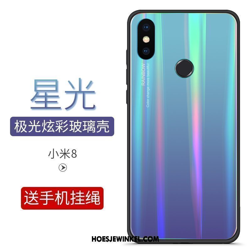 Xiaomi Mi 8 Hoesje Kleurverloop Siliconen All Inclusive, Xiaomi Mi 8 Hoesje Bescherming Zwart Beige