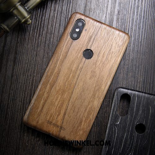 Xiaomi Mi 8 Hoesje Nieuw Bescherming All Inclusive, Xiaomi Mi 8 Hoesje Massief Hout Anti-fall Braun Beige