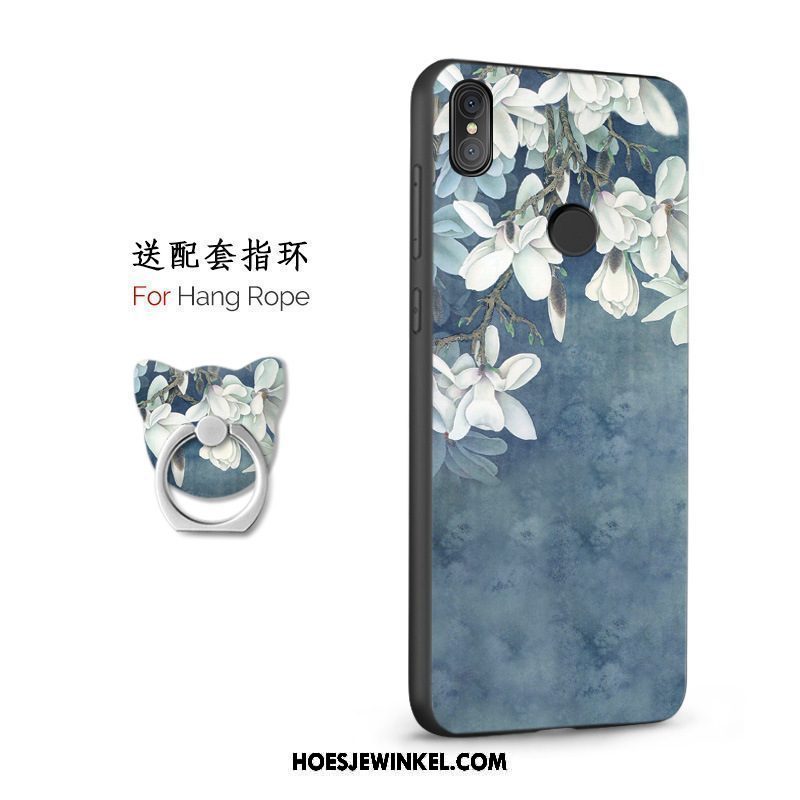 Xiaomi Mi 8 Hoesje Siliconen Ring Anti-fall, Xiaomi Mi 8 Hoesje Mobiele Telefoon Mini Beige