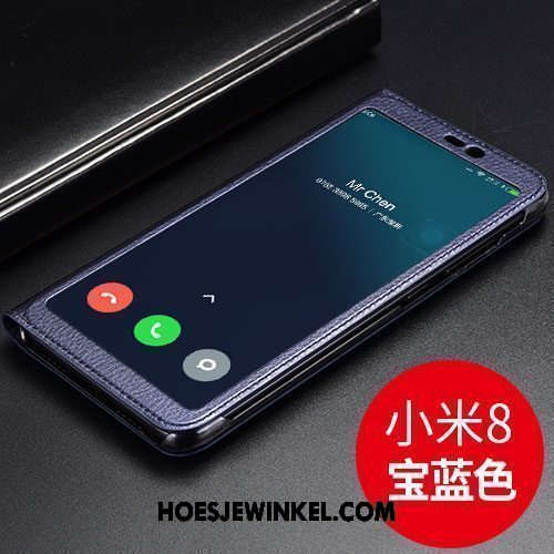 Xiaomi Mi 8 Hoesje Wijnrood Mini Mobiele Telefoon, Xiaomi Mi 8 Hoesje Anti-fall Hoes Beige