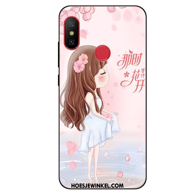 Xiaomi Mi A2 Hoesje Anti-fall Mini Rood, Xiaomi Mi A2 Hoesje Zacht Mobiele Telefoon Beige