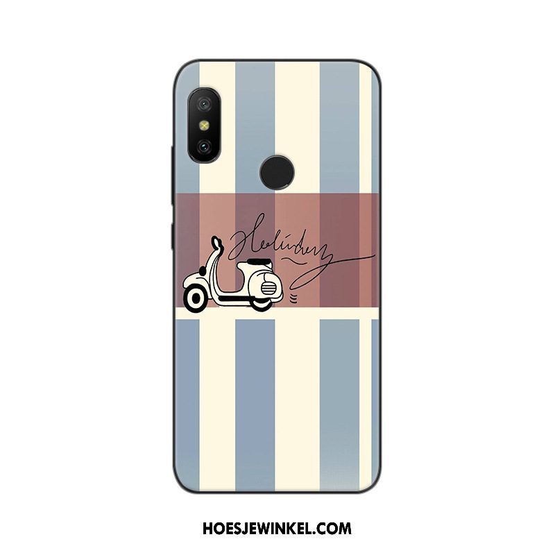 Xiaomi Mi A2 Hoesje Mini Mobiele Telefoon Rood, Xiaomi Mi A2 Hoesje Hoes Schrobben Beige