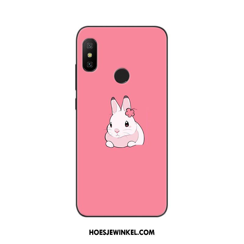 Xiaomi Mi A2 Hoesje Mini Mobiele Telefoon Rood, Xiaomi Mi A2 Hoesje Hoes Schrobben Beige